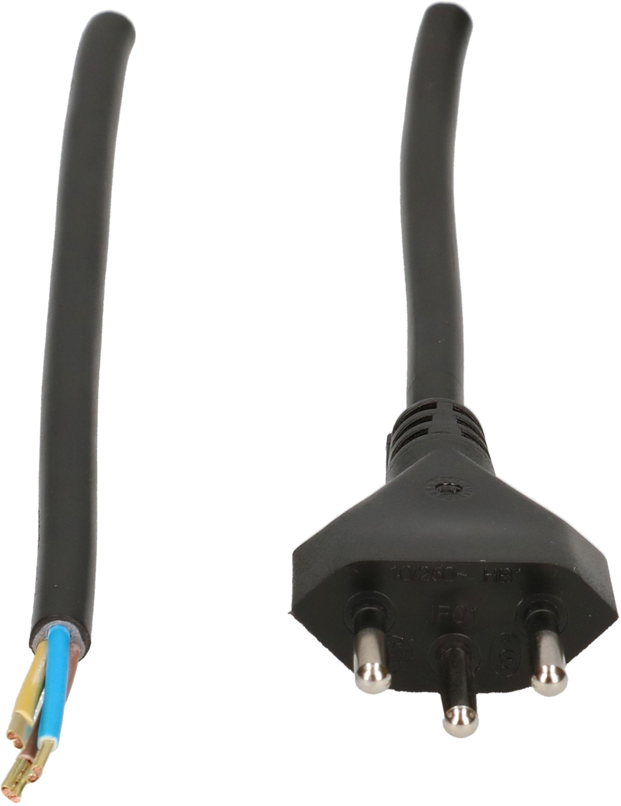 TD câble secteur H05VV-F3G1.5 5m noir type 12