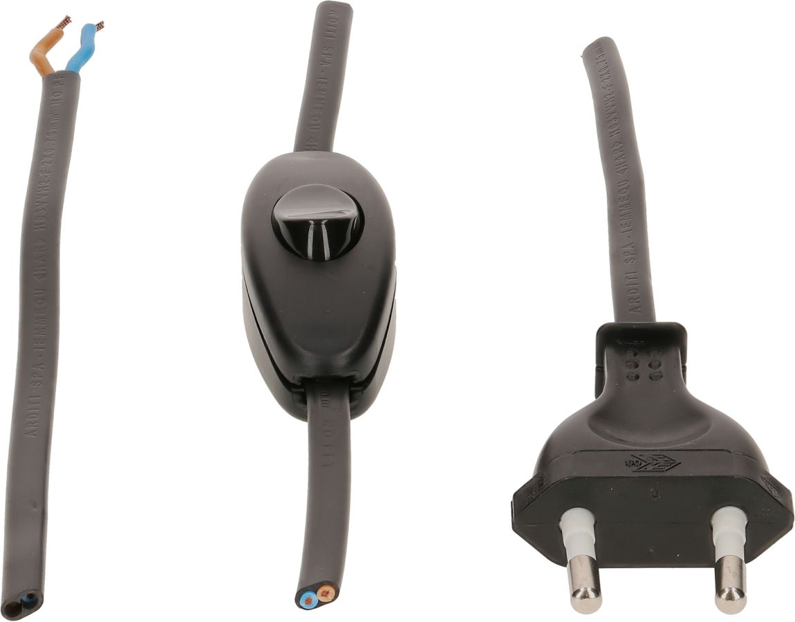 TDLF câble secteur H03VVH2-F2x0.75 2m noir T26