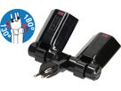 multi adaptateur clip-clap 2x type 13 3 pôles noir BS