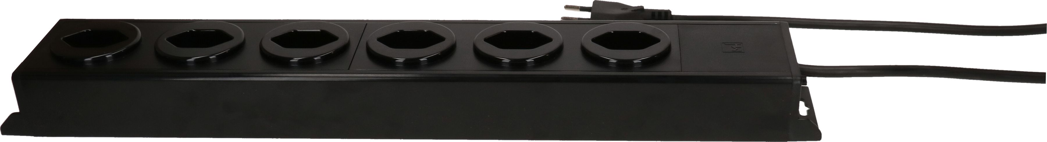 multiprise Power Line 6x type 13 noir/noir 1.5m