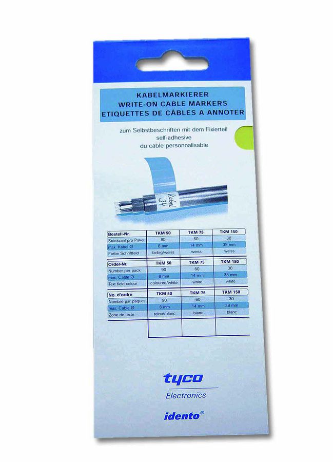 Marcatore per cavi campo di etichettatura 25x23mm 75mm -30°C-95°C