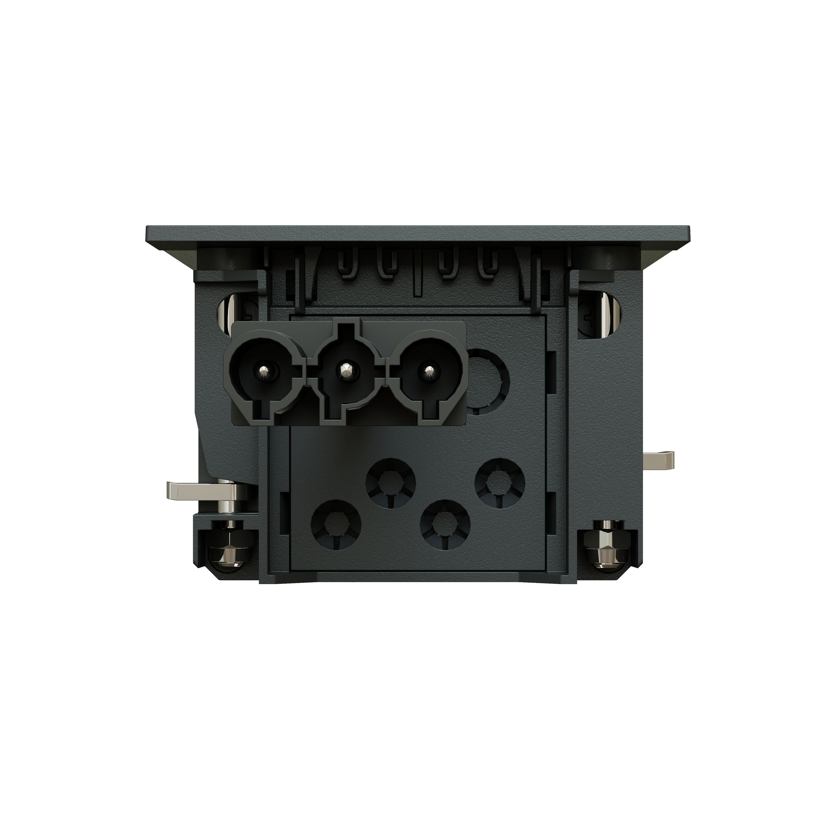 INTRO2.0 bloc multiprise anodisé 1x type 13 1x USB-C 60W 2x vide