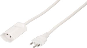 rallonge TD H05VV-F3G1.5 10m blanc avec indicateur d'activité