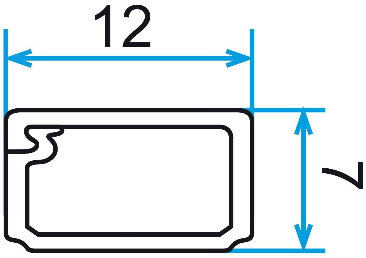 Kabelkanal 12x7mm weiss selbstklebend 2m