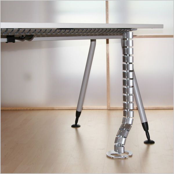 serpentine de câble Premium 0.37m argent RAL9006