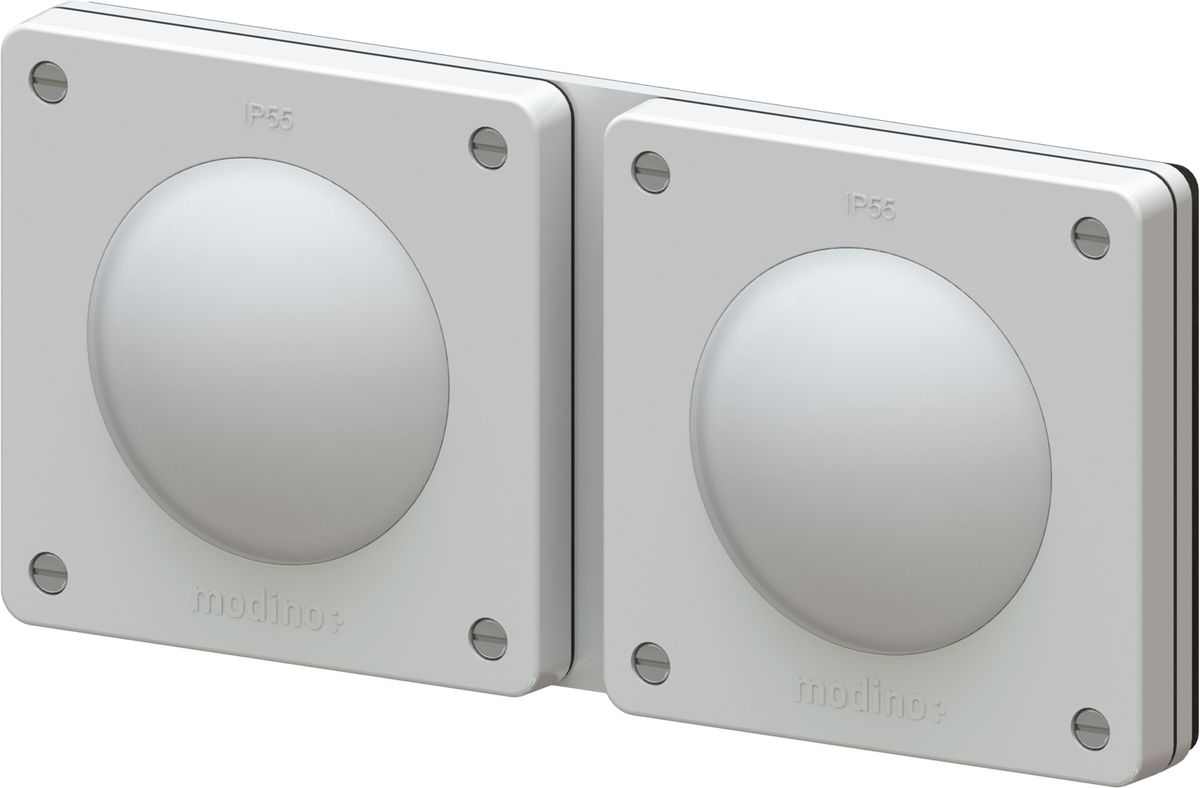 combinaison interrupteur s3 / s3 ta.2x1 ENC exo IP55 gris clair