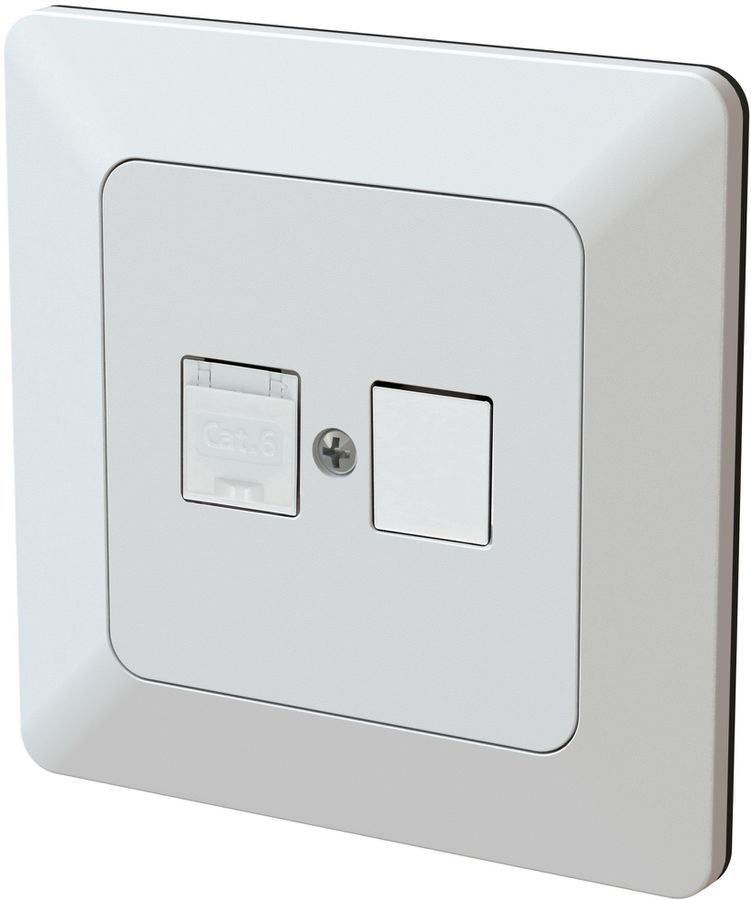 presa di rete 1x RJ45 cat.6 non scherm. / 1x ciaca INC priamos bi