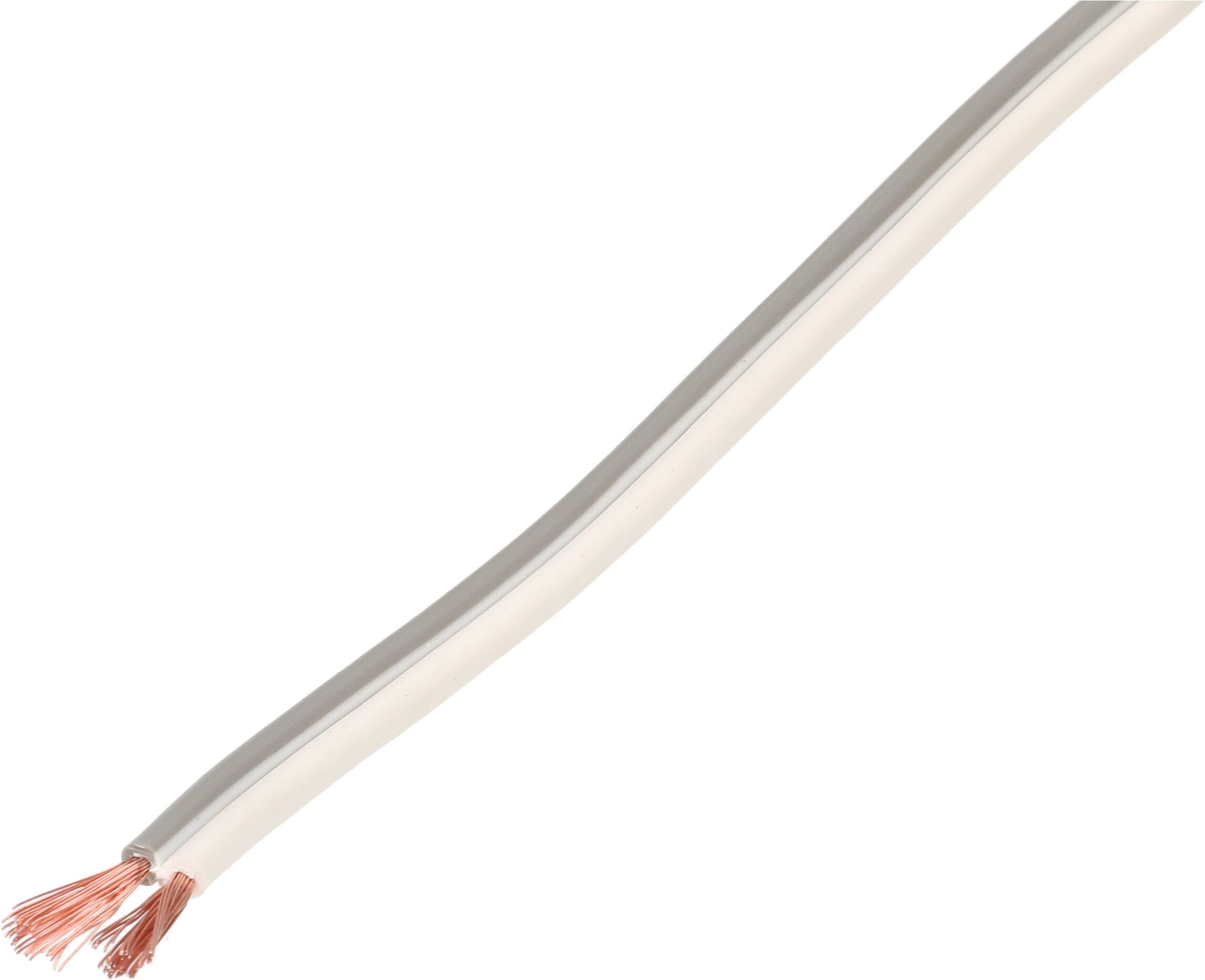 câble de haut-parleur 2x1.5mm² blanc
