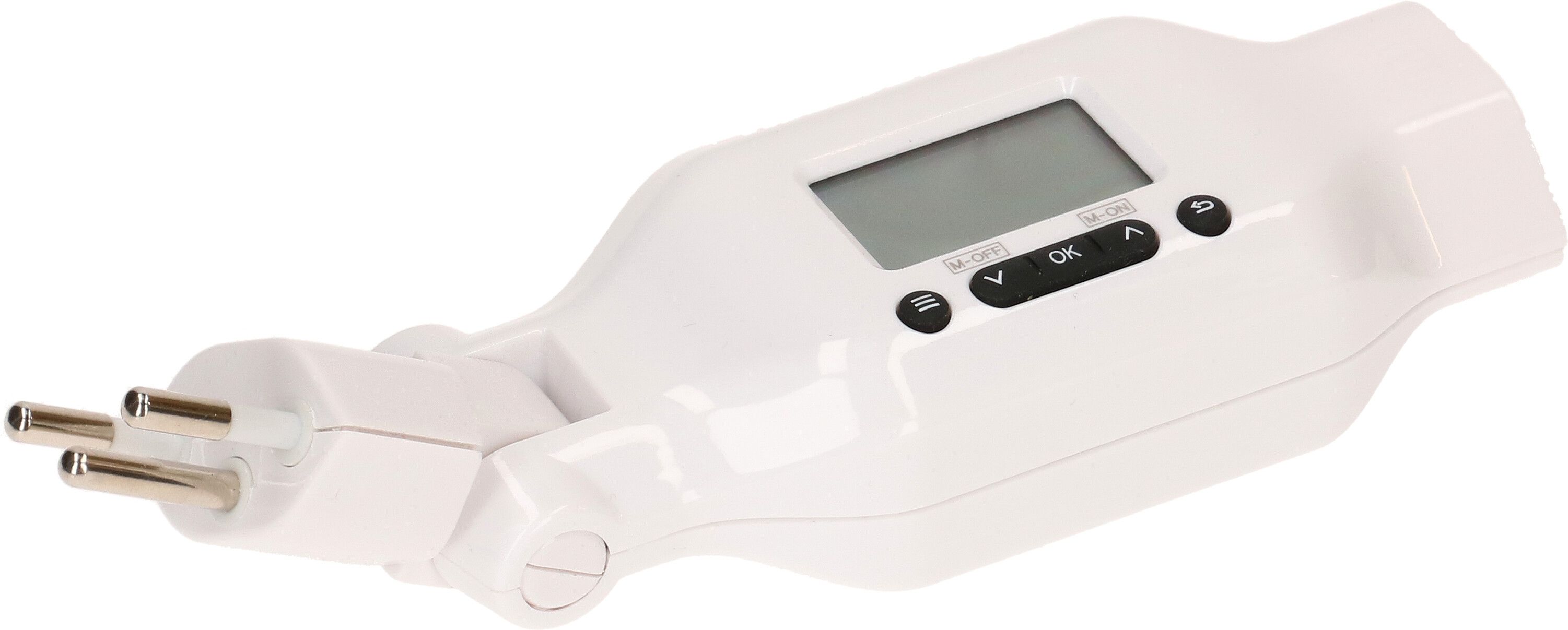 programmateur horaire multifonctionnel numériques clip-clap blanc