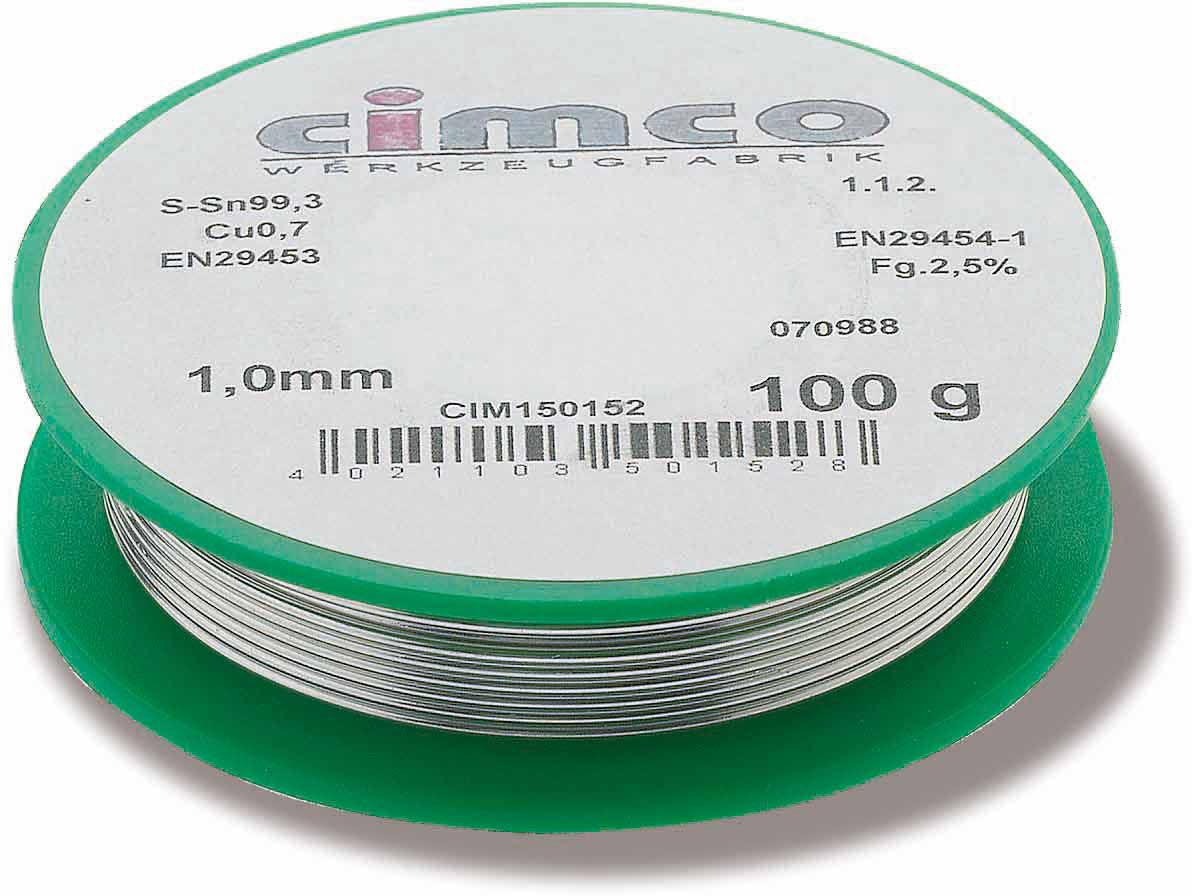 Soudure électro. sans plomb 1.0mm 250g DIN 29453 bobine jetable