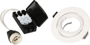 Einbaurahmen Ø80 weiss für LED-Lampen mit GU10-Sockel