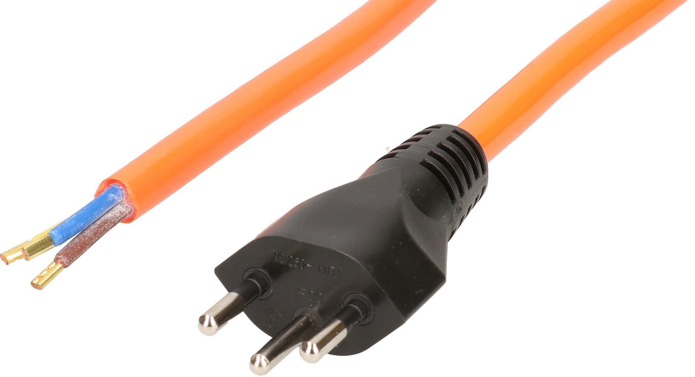 EPR/PUR câble secteur H07BQ-F3G1.5 3m orange type 12