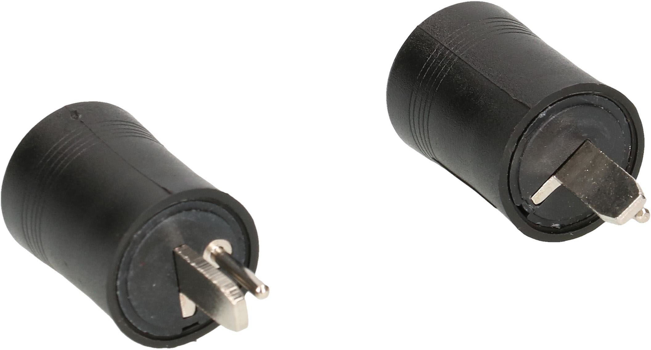 prise HP avec visses noir 2 pièces