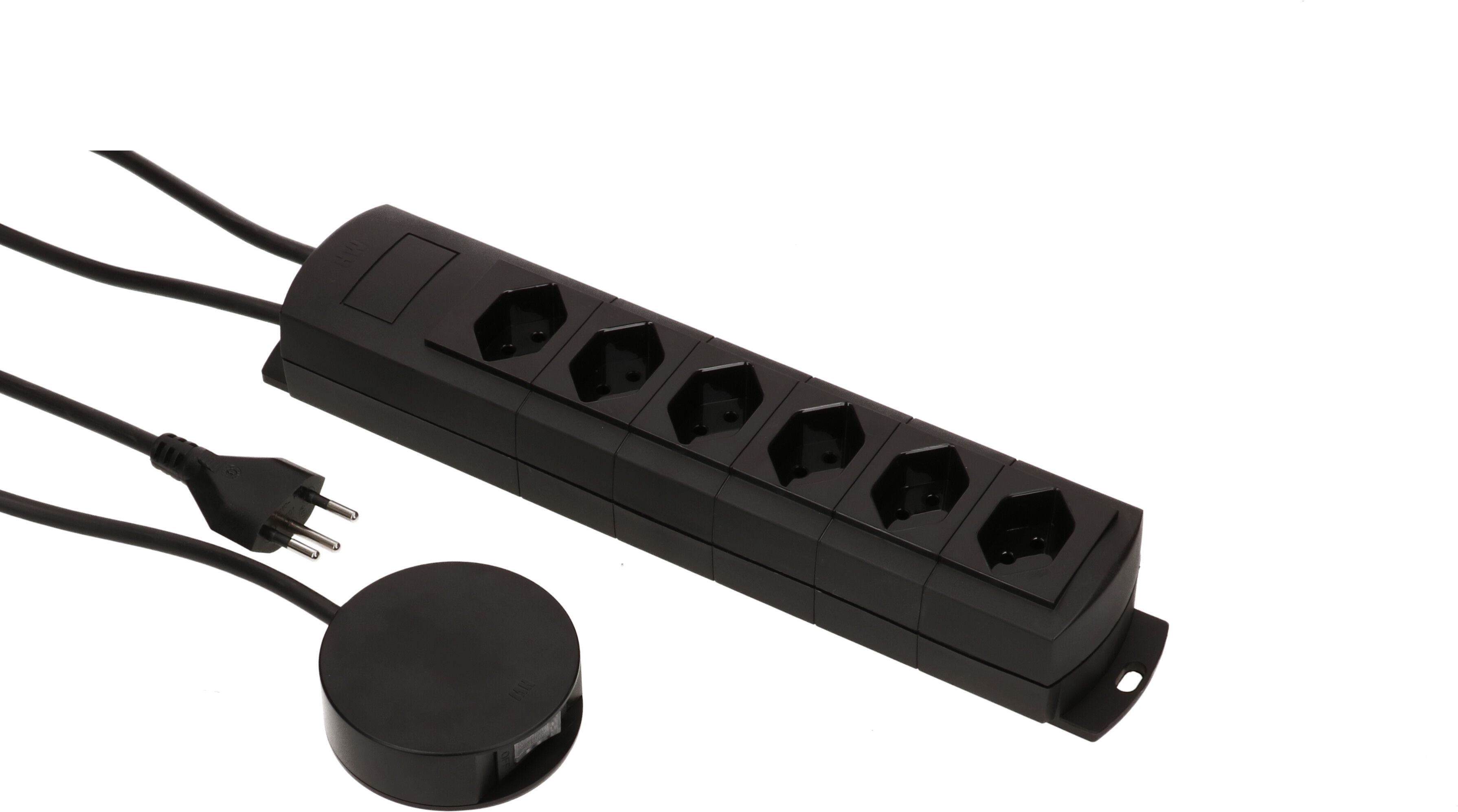 multiprise Prime Line 6x type 13 noir interr. ext. aimant 5m