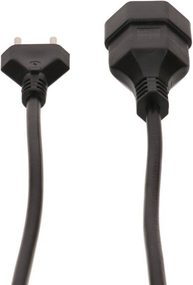 Rallonge TD H05VV-F3G1,0 2m noir type 12 / type 13