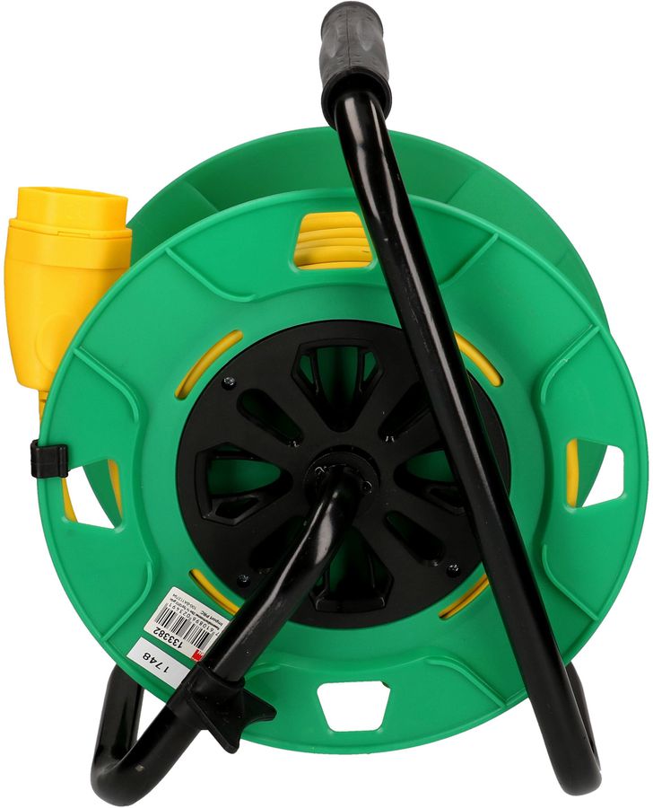 enrouleur de câble de jardin 1x type 13 25m noir/vert/jaune