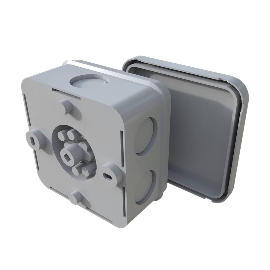 Abzweigdose 80x80x50mm AP leer IP65 grau