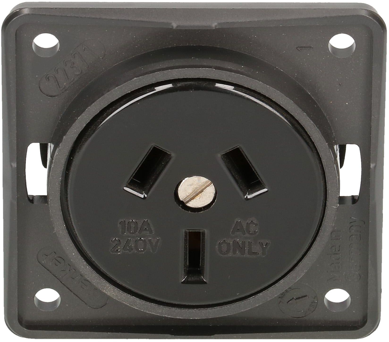 prise 1x type I appareil avec plaque frontale Berker Integro ant.