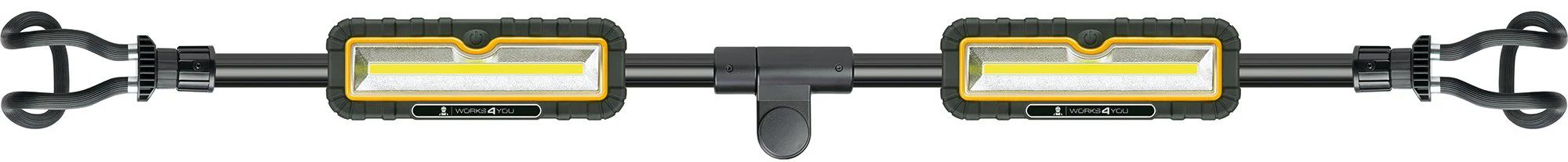 projecteur de travail rechargeable LED 2x 5W pliable noir/jaune