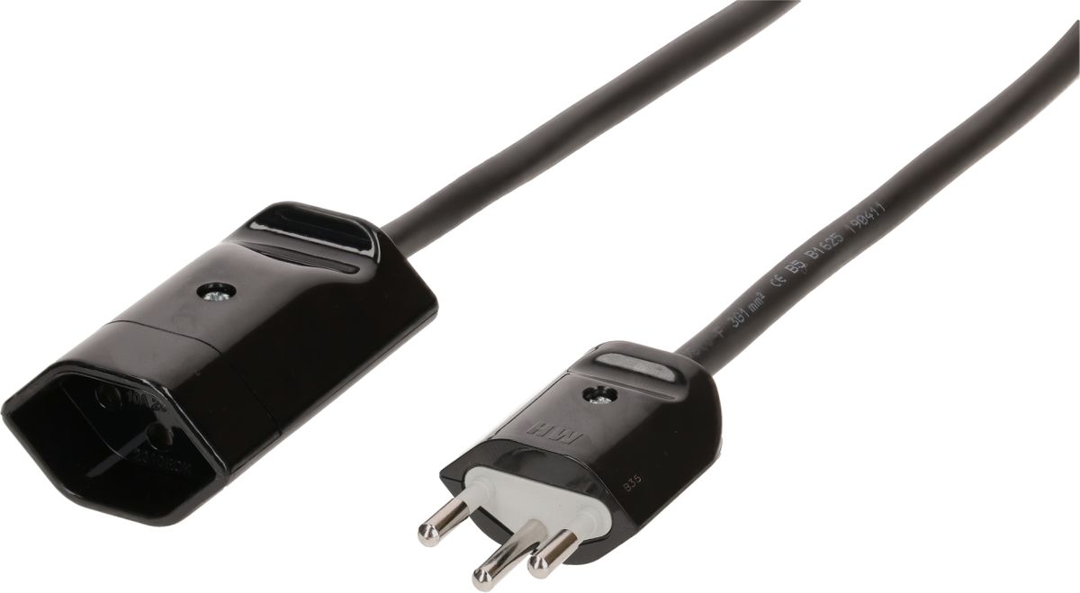 rallonge 3G1.0 3m noir blindée type 12 / type 13