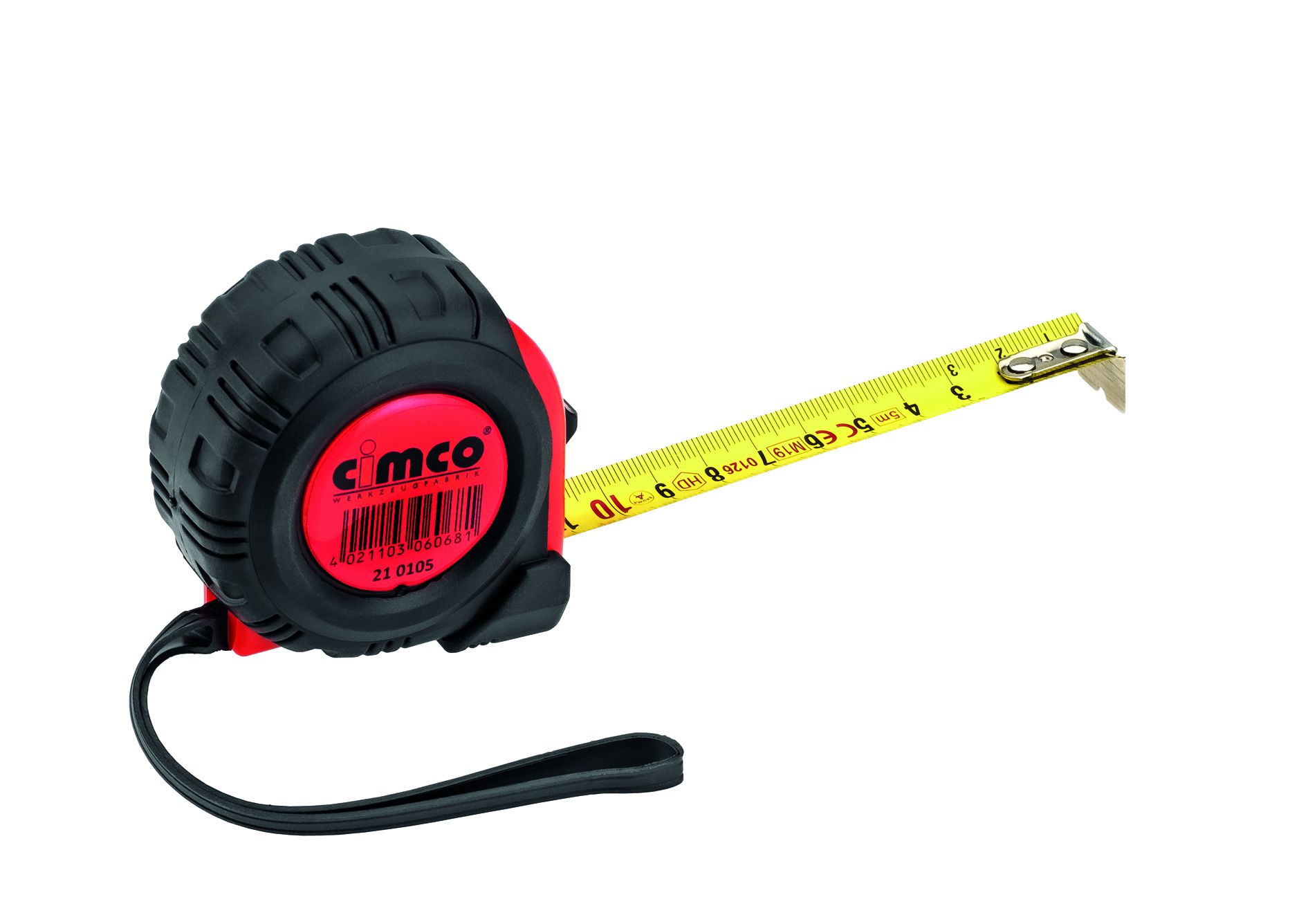 Ruban de mesure 5m noir/rouge