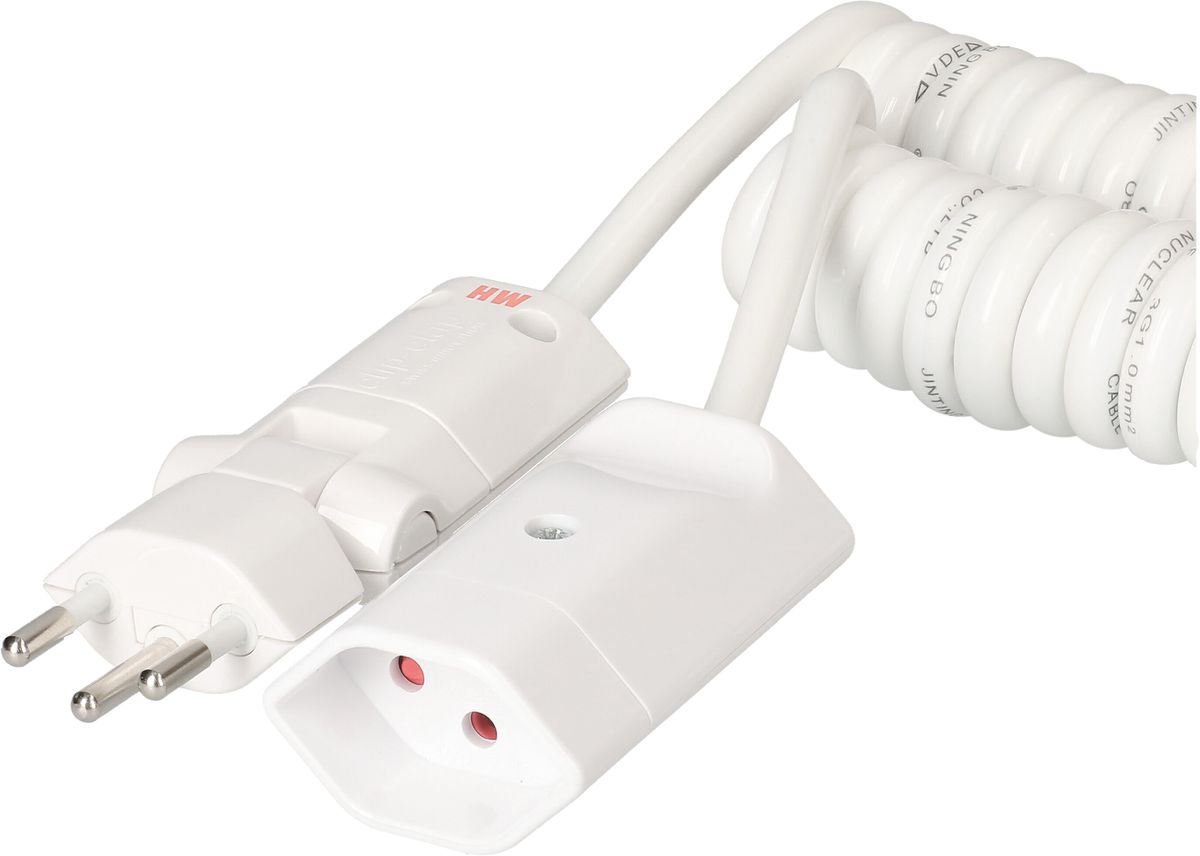 TD-Verlängerung spiralisiert H05VV-F3G1.0 4m ws Typ 12 / Typ 13