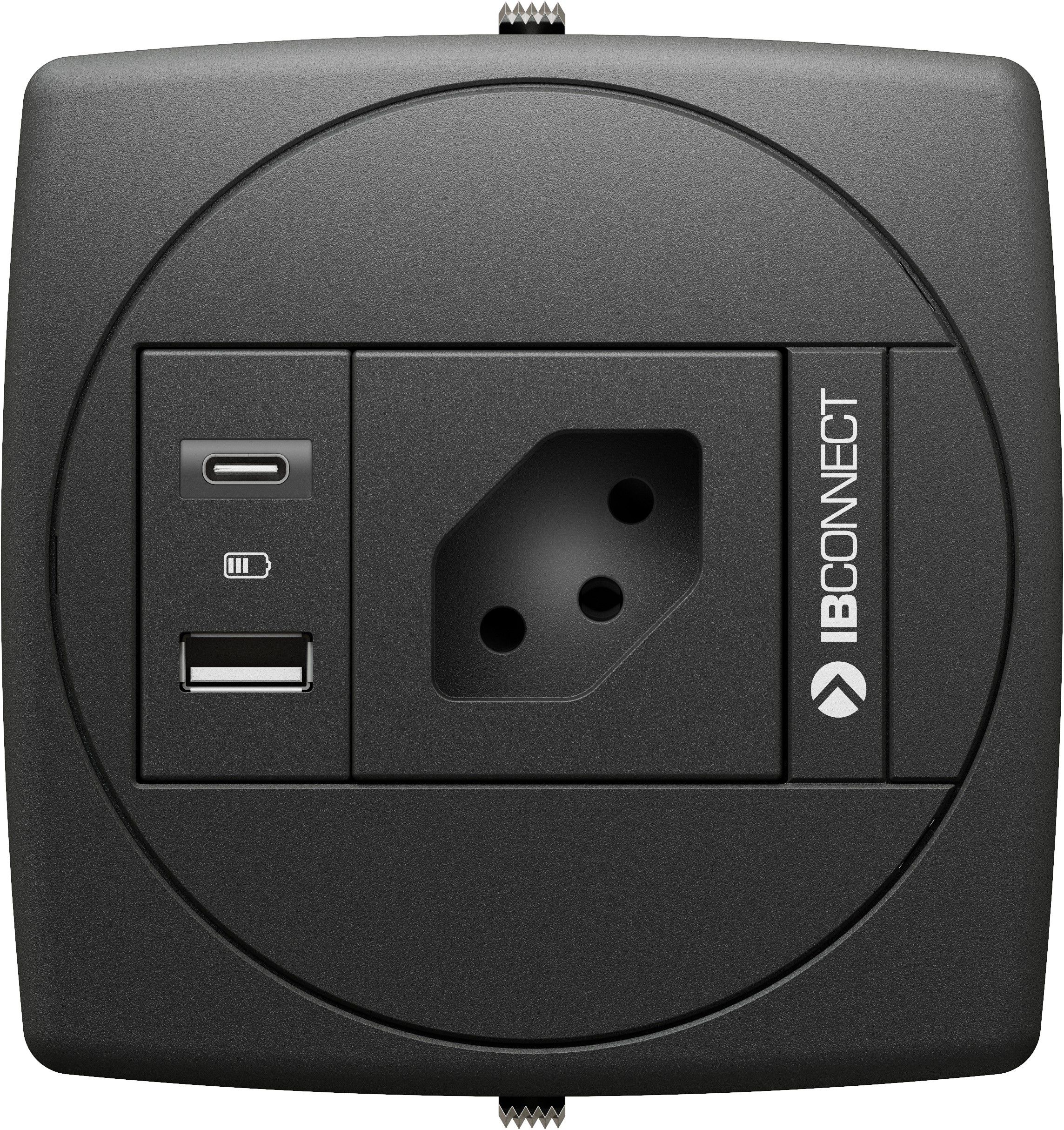 UNIT bloc multiprise anthracite 1x type 13 1x USB A/C