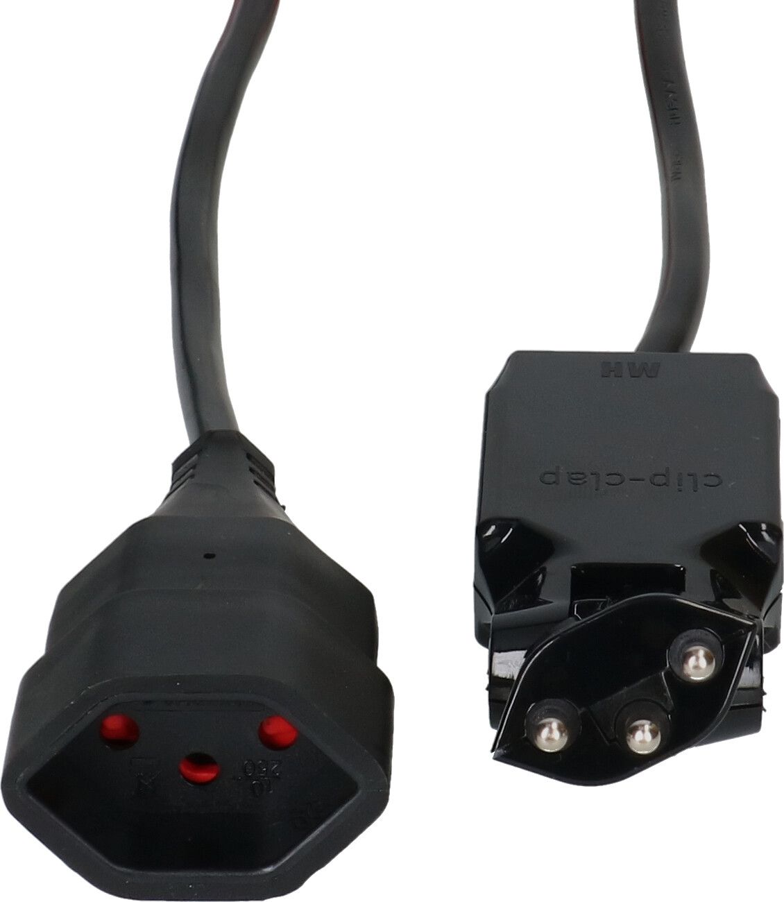 Rallonge TD H05VV-F3G1.0 3m noir clip-clap OCP type 12 / type 13