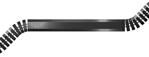 pont pour câbles Easy Bridge 80 0.50m noir RAL9005