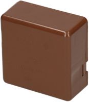 boîte de dérivation 66x66x30mm AP TH vide 400V IP20 marron