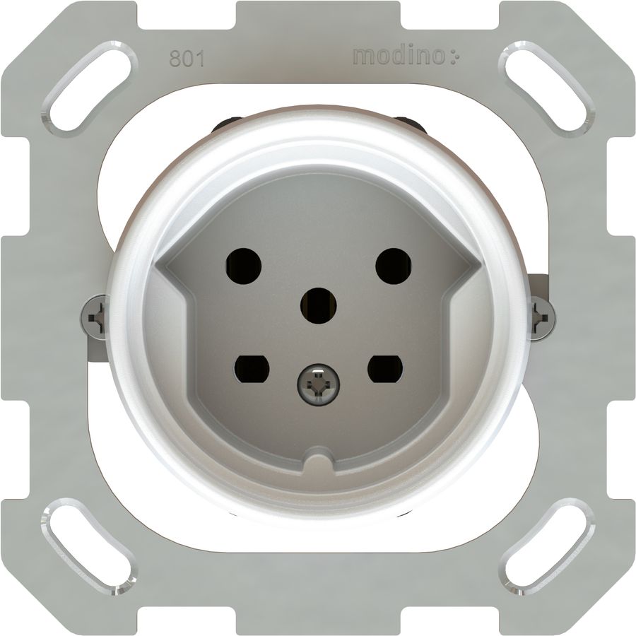 prise 1x type 15 insert avec plaque frontale exo IP55 blanc