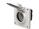 prise 1x type 23 insert avec set frontal exo IP55 blanc