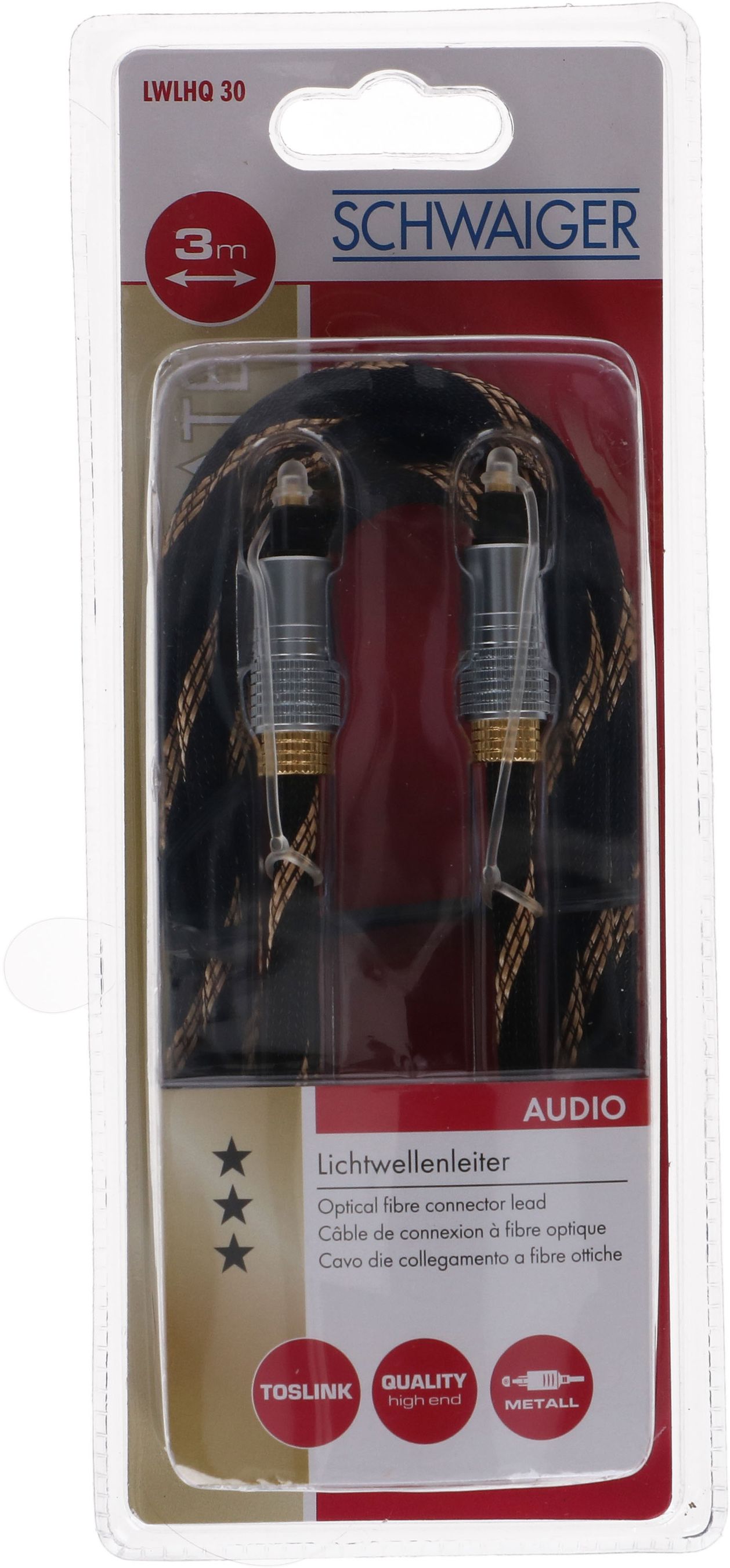 câble à fibre optique 3m noir