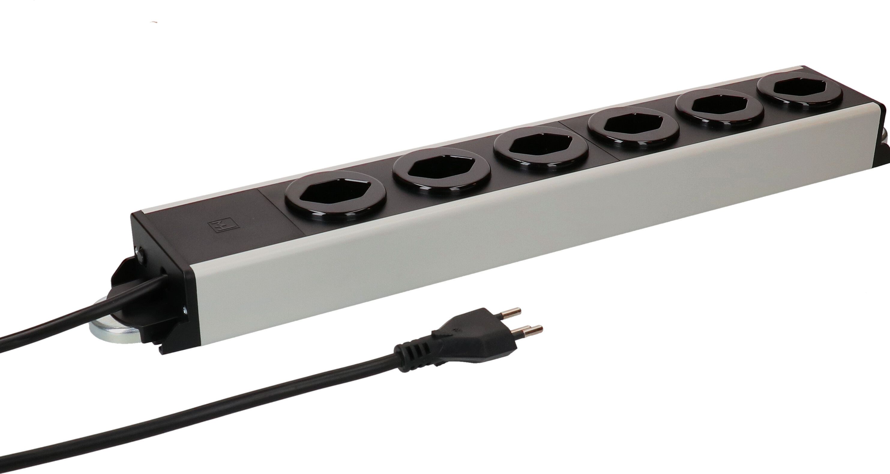multipresa Power Line 6x tipo 13 grigio/nero 5.0m magnete
