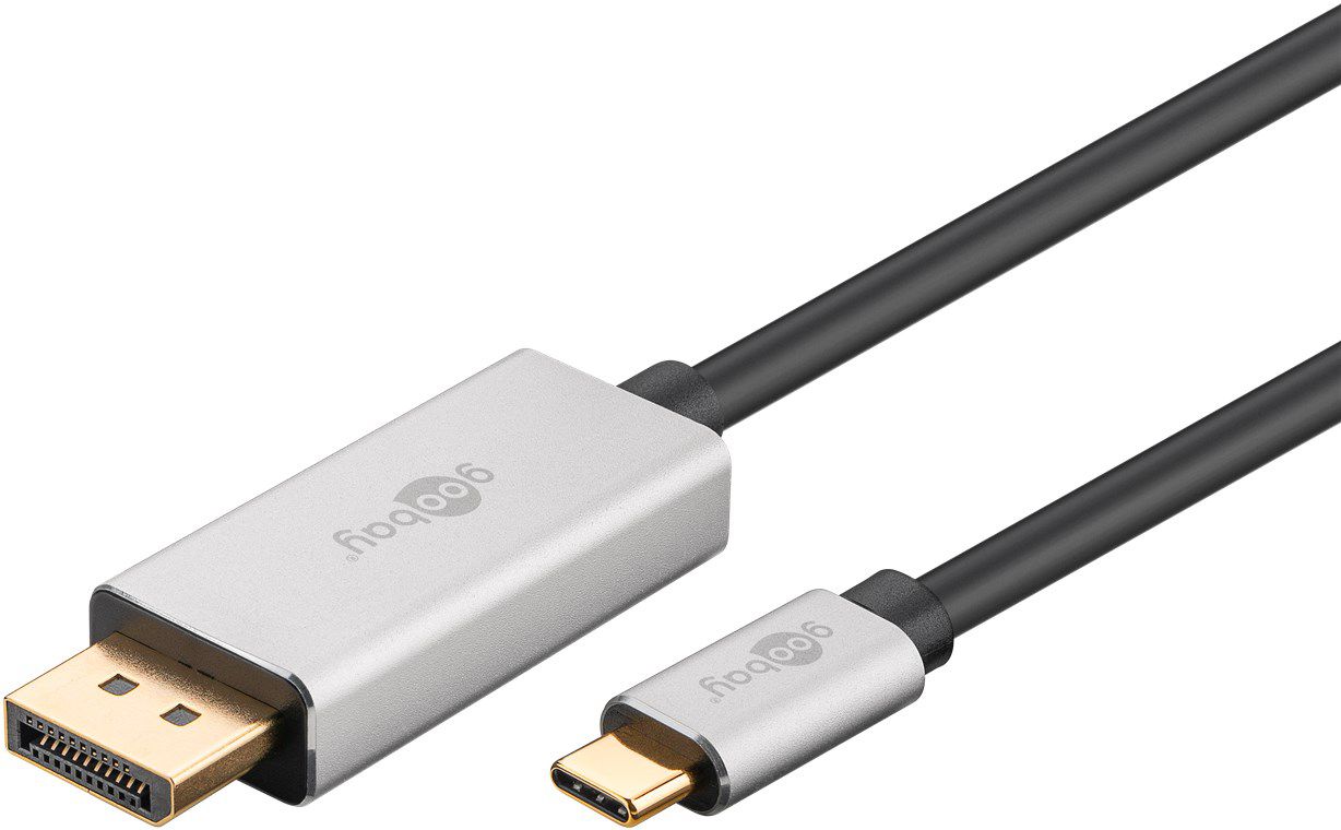 USB-C à DisplayPort câble adaptateur 2m noir/argent