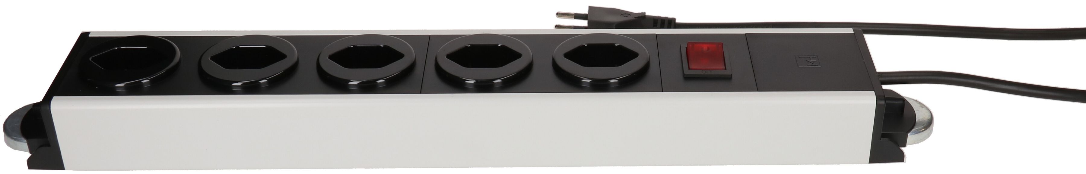 multipresa Power Line 5x tipo 13 gr/ne interruttore 1.5m magnete