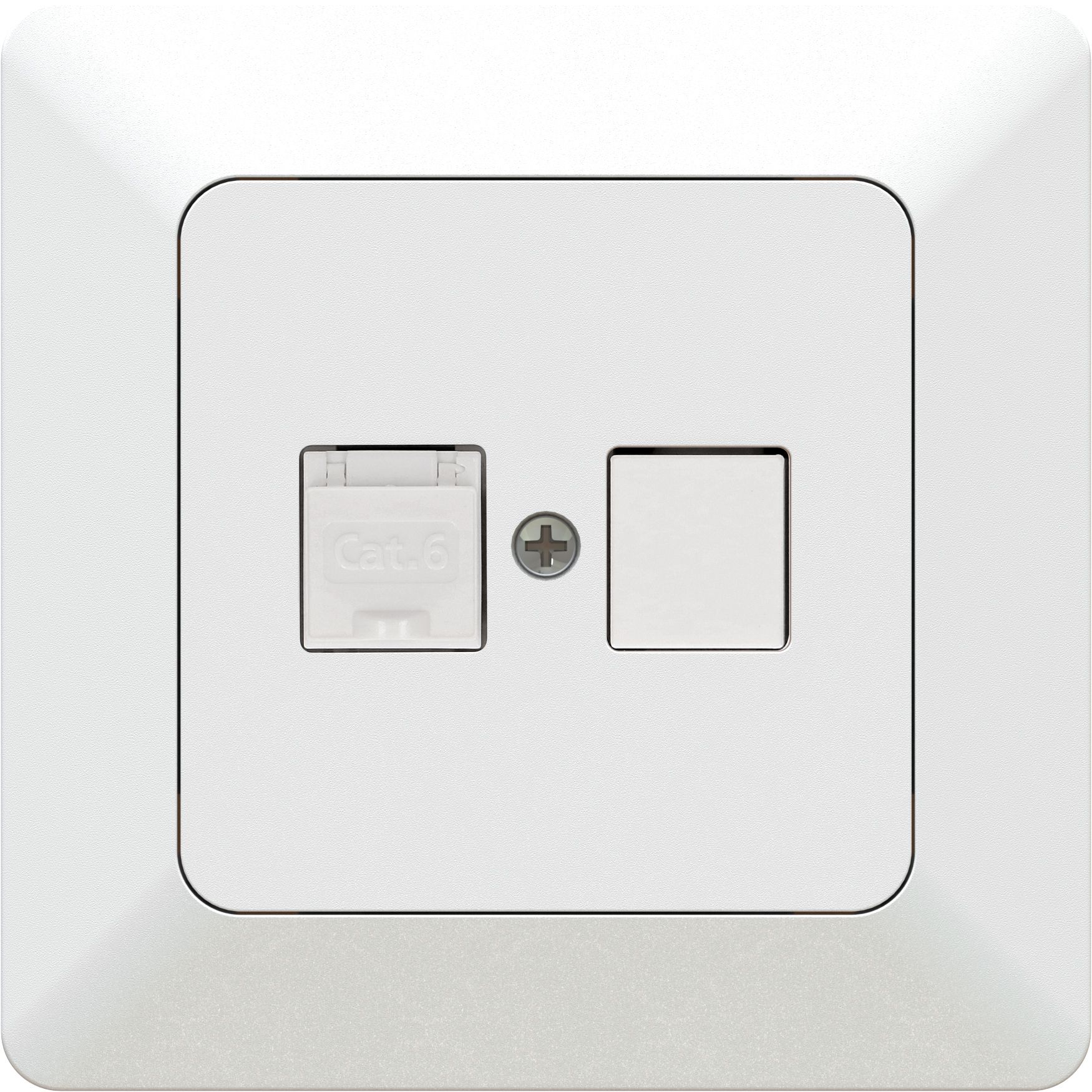 presa di rete 1x RJ45 cat.6 non scherm. / 1x ciaca INC priamos bi