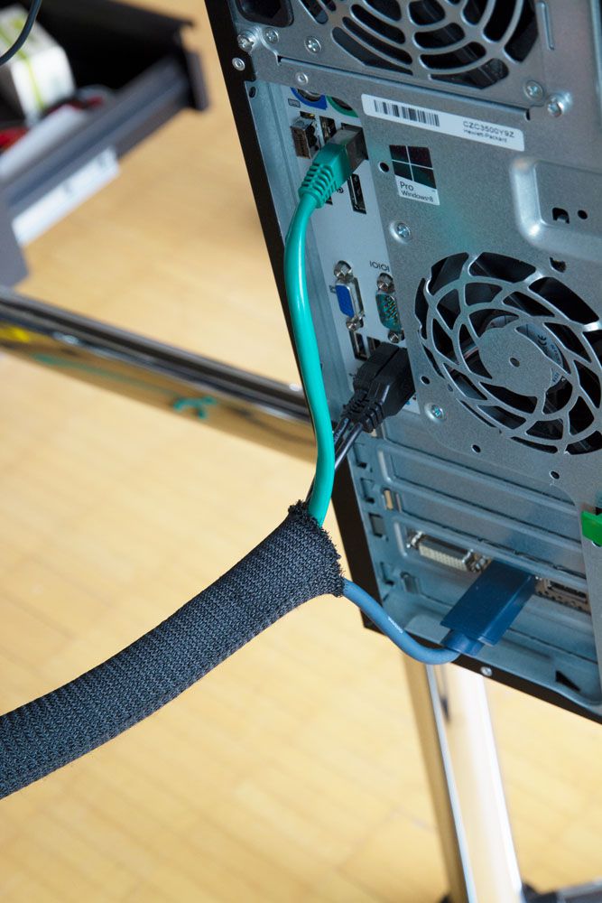 gaine pour câbles souple auto-refermable 2m noir