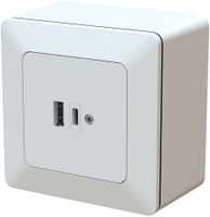 bloc chargeur USB-A+C 65W AP priamos blanc