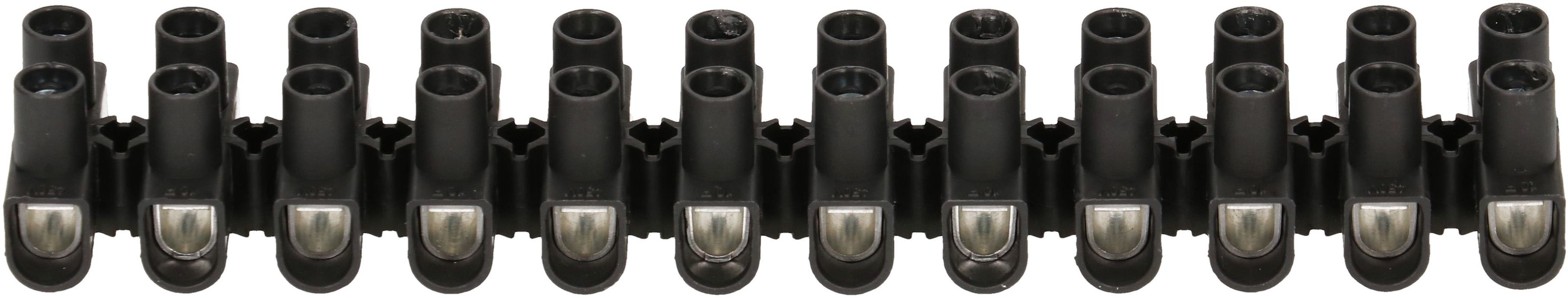 barrete de bornes EKL 2 S 2.5-10mm2 12 pôles noir