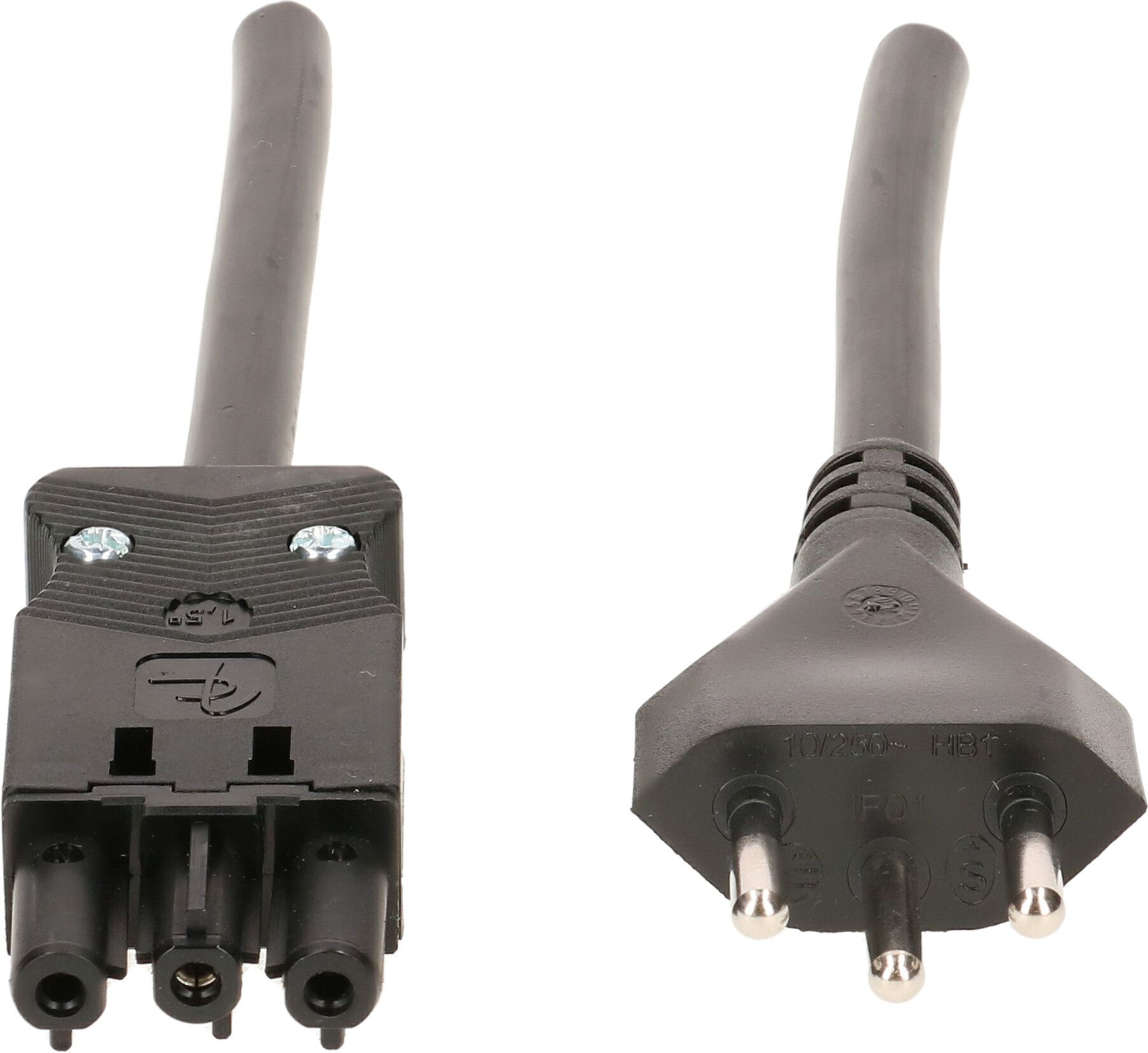 câble de raccordement TD H05VV-F3G1.0 1m noir type 12 / AC 166