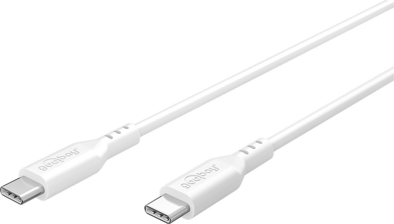 câble de recharge USB-C silicone 1.5m blanc