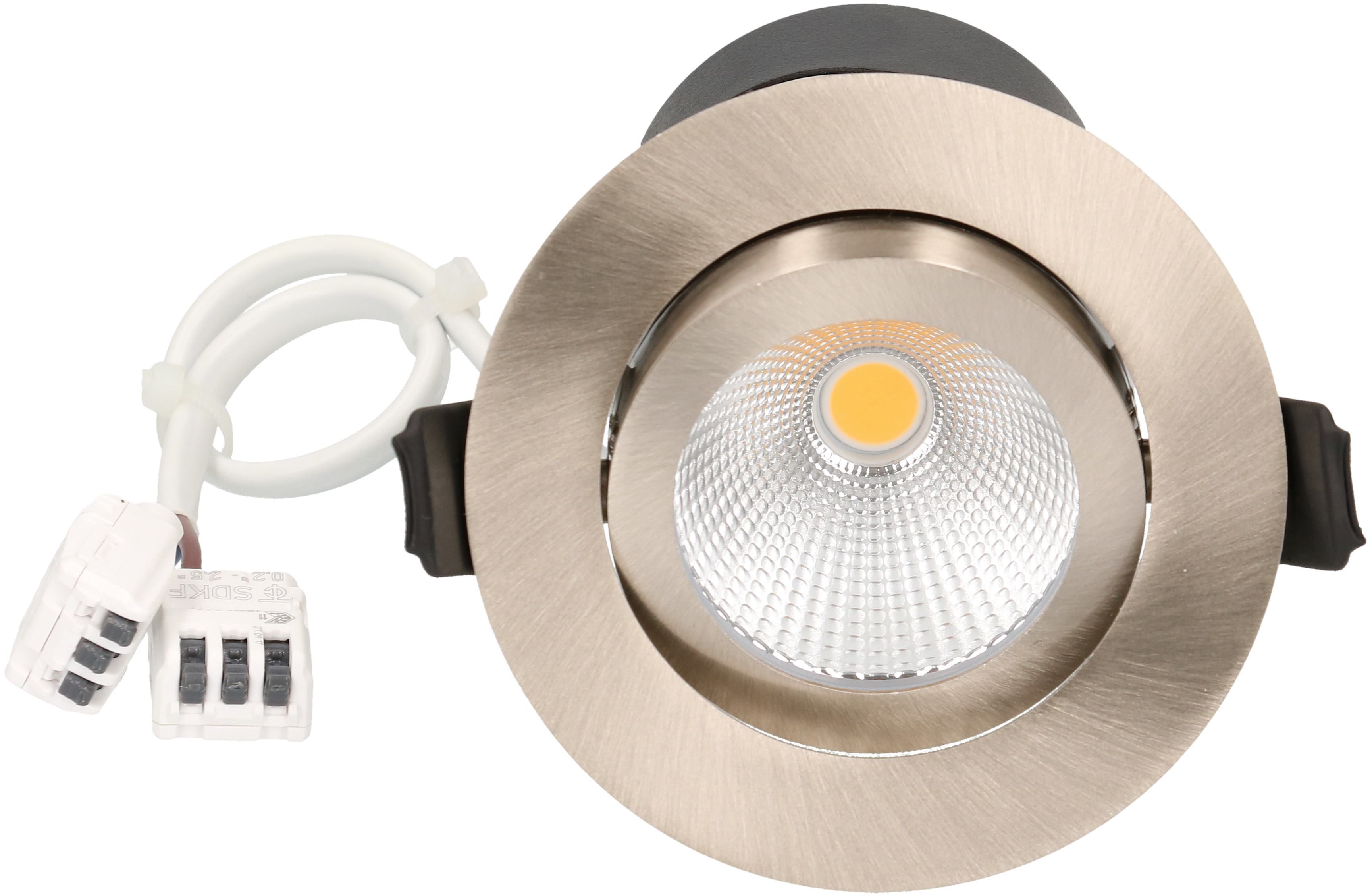 spot encastré à LED DISC 230 Ø68 nickel brossé 3000K 650lm 36°