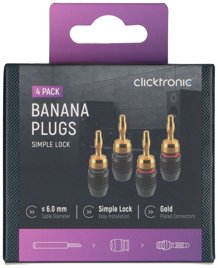 Clicktronic fiche banane or noir