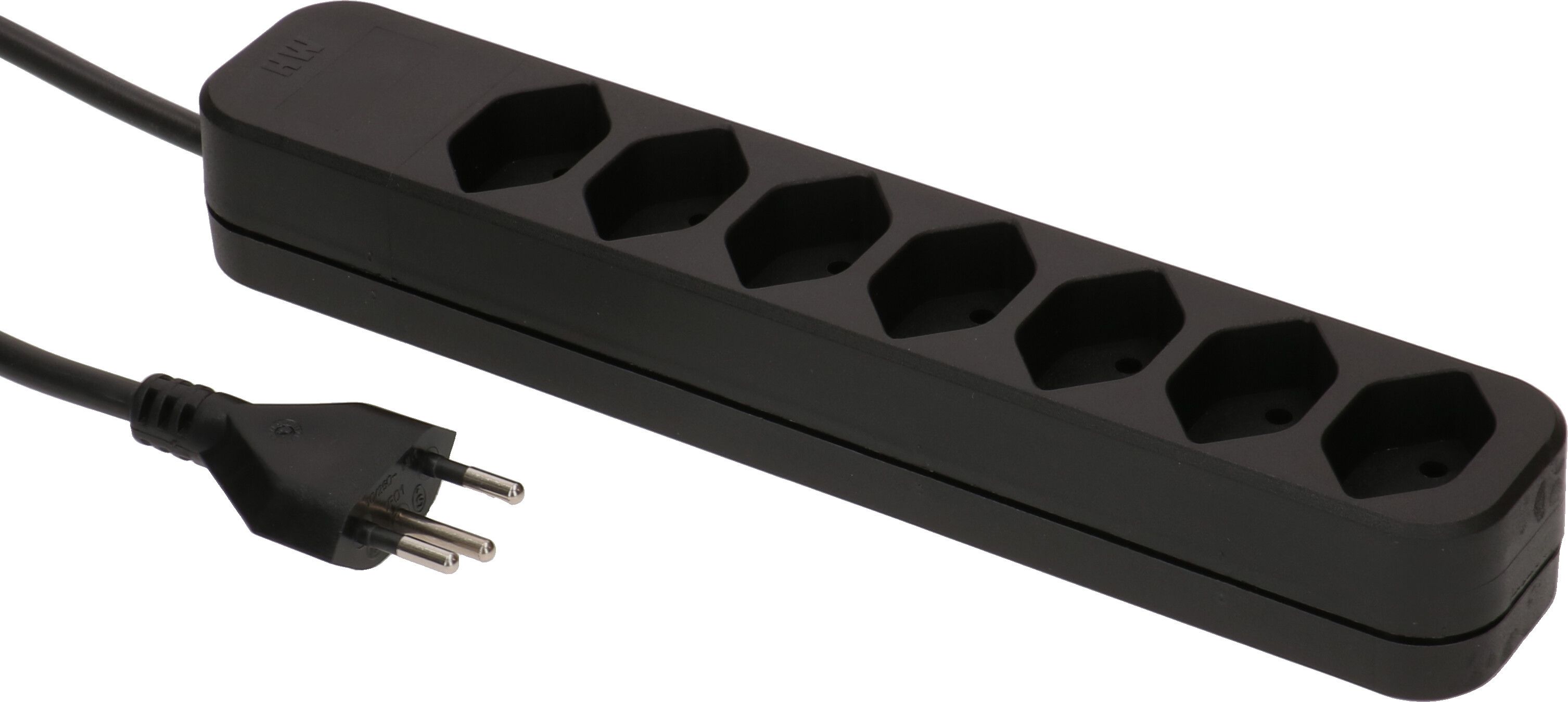 multiprise Swiss Line 7x type 13 noir 5m