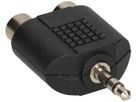 adaptateur Y audio stéréo fiche jack/prise RCA noir