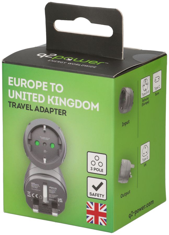 adaptateur de voyage Europe au Royaume-Uni