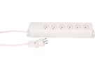 multiprise Prime Line 6x type 13 blanc aimant 3m clip-clap