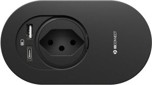 ORBIT bloc multiprise noir 1x type 13 1x USB-A/C