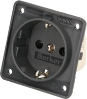prise 1x Schuko appareil + plaque frontale BS Berker Integro ant.